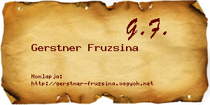 Gerstner Fruzsina névjegykártya